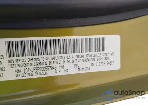 2012 Jeep Patriot Sport from USA, damaged, VIN 1C4NJPBB8CD557049